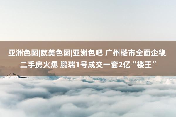 亚洲色图|欧美色图|亚洲色吧 广州楼市全面企稳 二手房火爆 鹏瑞1号成交一套2亿“楼王”