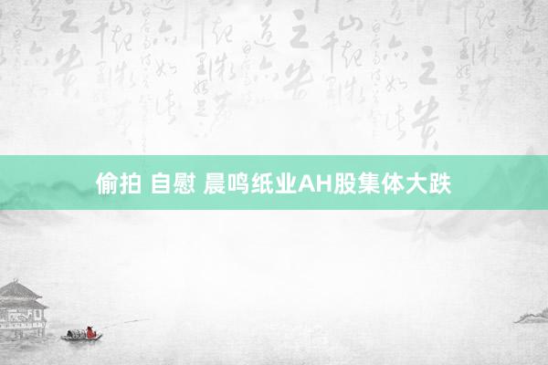 偷拍 自慰 晨鸣纸业AH股集体大跌