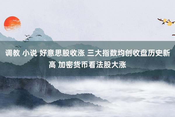 调教 小说 好意思股收涨 三大指数均创收盘历史新高 加密货币看法股大涨